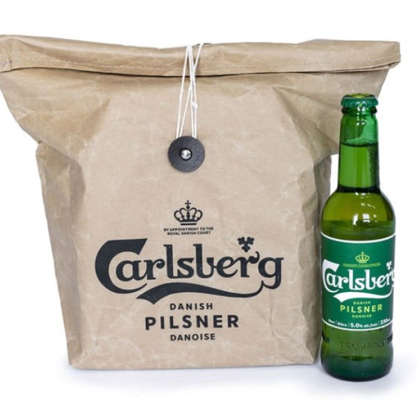 Carlsberg Kraft Paper Cooler Bag