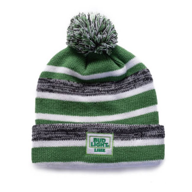 Tuque ultra moelleuse à pom pom Bud Light Lime